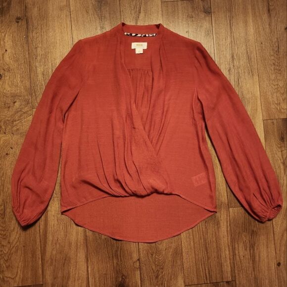 Anthropologie Tops - Maeve By Anthropologie Wrap Long Sleeve Blouse Top Size XS